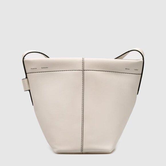 Proenza Schouler White Label Barrow Off-White Leather Bucket Bag - Picture 1 of 16
